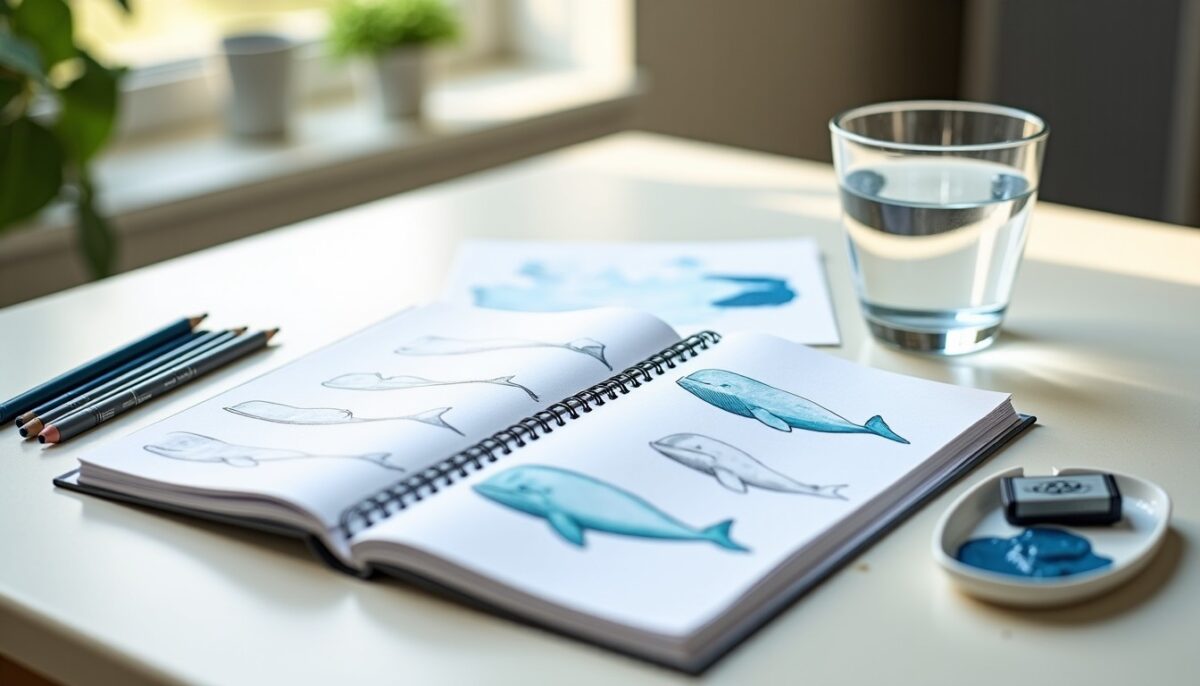 Guide illustré : Apprenez à dessiner une baleine facilement, étape par étape pour débutants